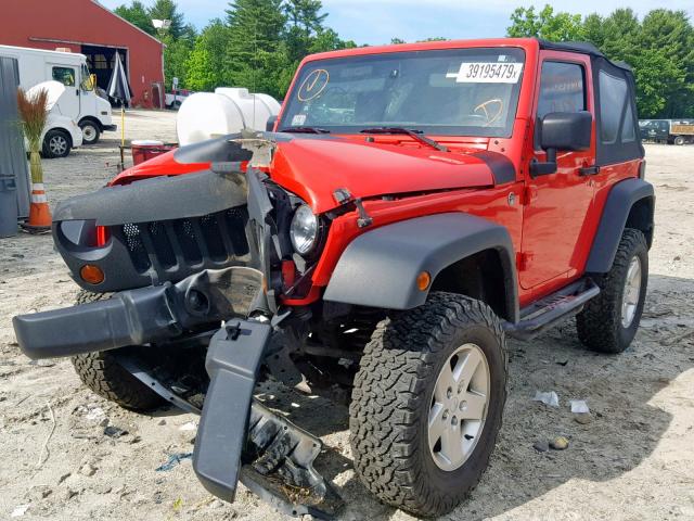 1C4GJWAG2DL645201 - 2013 JEEP WRANGLER S RED photo 2