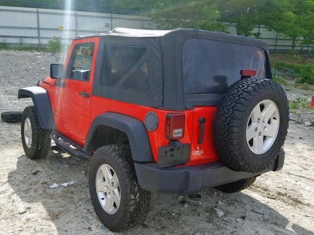 1C4GJWAG2DL645201 - 2013 JEEP WRANGLER S RED photo 3