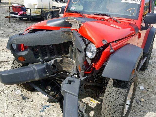 1C4GJWAG2DL645201 - 2013 JEEP WRANGLER S RED photo 9