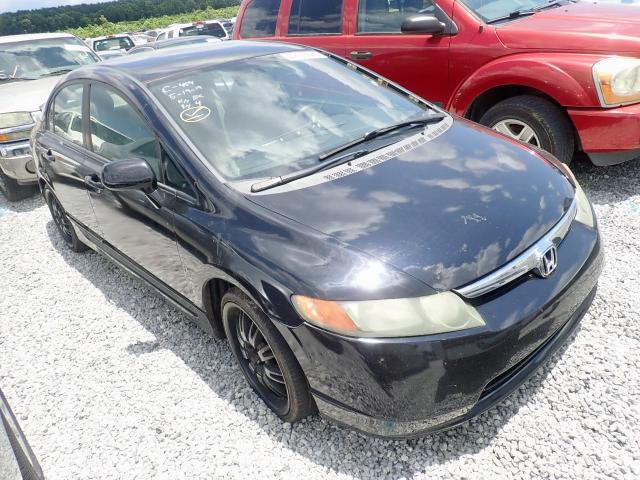 1HGFA16578L005532 - 2008 HONDA CIVIC LX BLACK photo 1