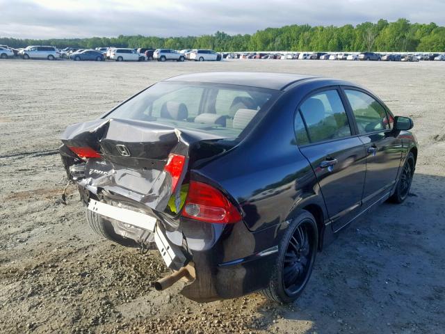 1HGFA16578L005532 - 2008 HONDA CIVIC LX BLACK photo 4