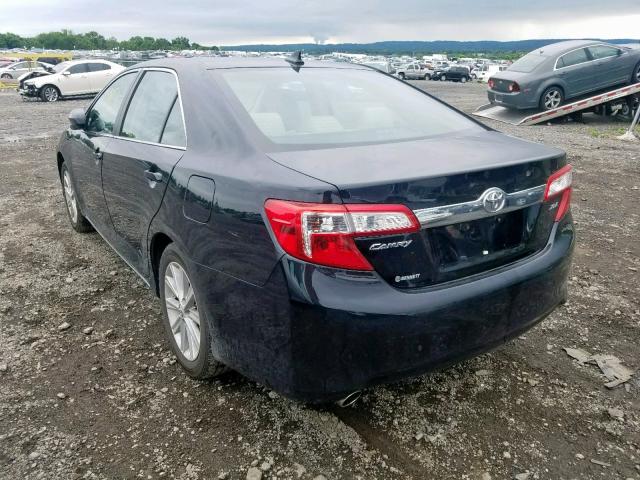 4T1BK1FK8CU522501 - 2012 TOYOTA CAMRY XLE BLACK photo 3