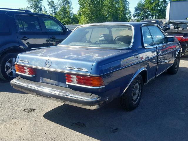 WDBAB53A2FA210102 - 1985 MERCEDES-BENZ 300 CDT BLUE photo 4