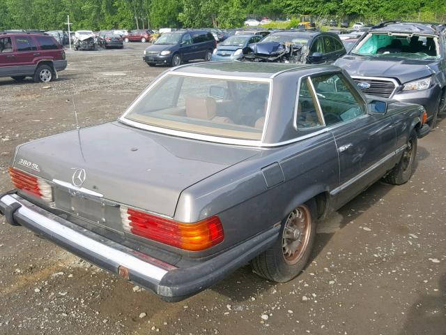 WDBBA45AXCB019158 - 1982 MERCEDES-BENZ 380 SL GRAY photo 4