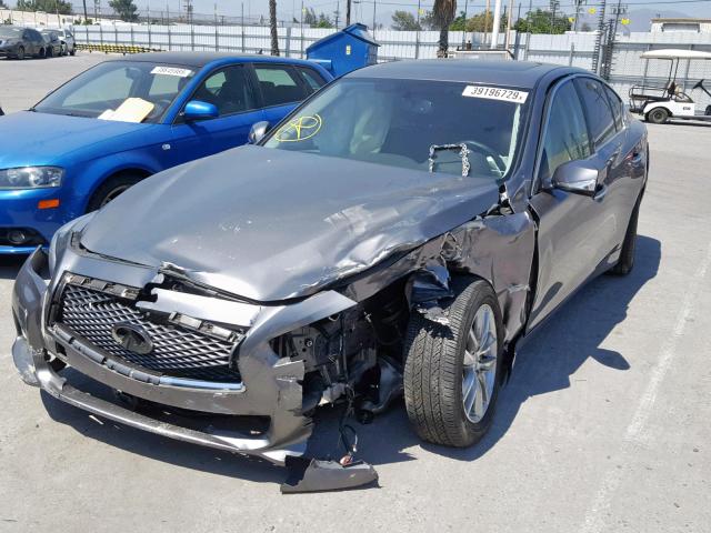 JN1CV7AP0HM642373 - 2017 INFINITI Q50 BASE GRAY photo 2