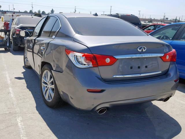 JN1CV7AP0HM642373 - 2017 INFINITI Q50 BASE GRAY photo 3