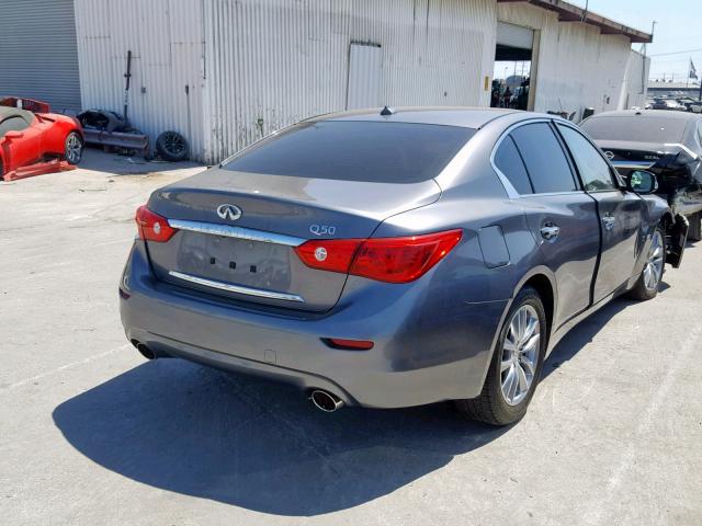 JN1CV7AP0HM642373 - 2017 INFINITI Q50 BASE GRAY photo 4