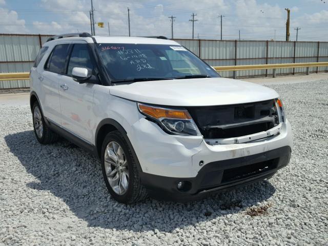 1FM5K7F89DGA50071 - 2013 FORD EXPLORER L WHITE photo 1