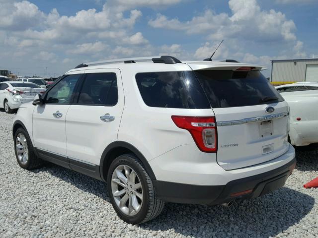 1FM5K7F89DGA50071 - 2013 FORD EXPLORER L WHITE photo 3