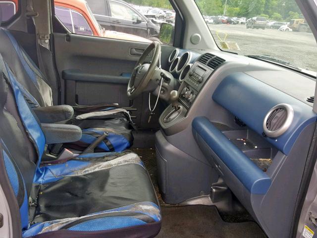 5J6YH286X5L017453 - 2005 HONDA ELEMENT EX SILVER photo 5