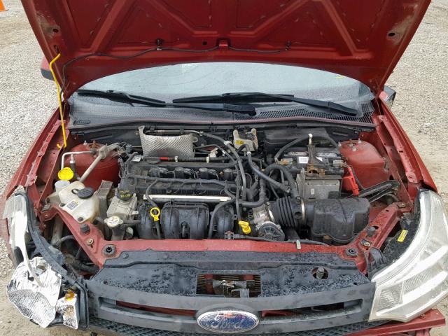 1FAHP36N39W183963 - 2009 FORD FOCUS SES RED photo 7