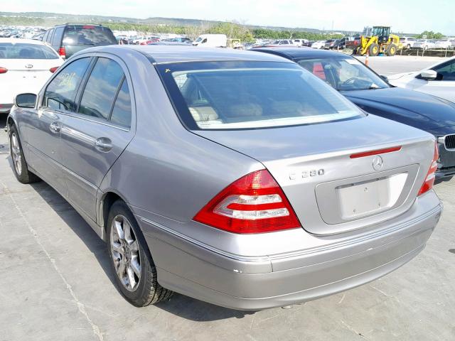 WDBRF54H97F886568 - 2007 MERCEDES-BENZ C 280 BEIGE photo 3