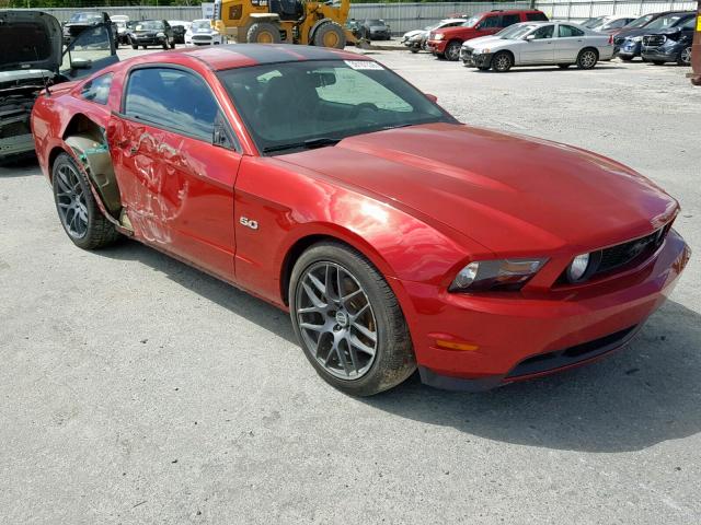 1ZVBP8CF1B5140368 - 2011 FORD MUSTANG GT RED photo 1