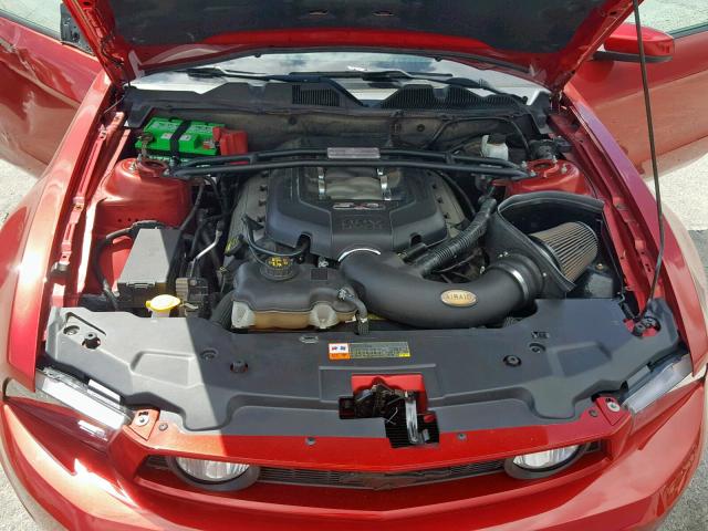 1ZVBP8CF1B5140368 - 2011 FORD MUSTANG GT RED photo 7