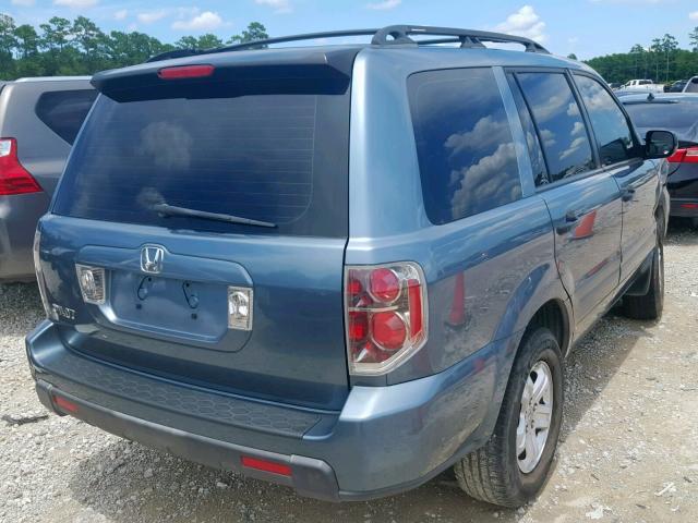 5FNYF28137B046072 - 2007 HONDA PILOT LX GREEN photo 4