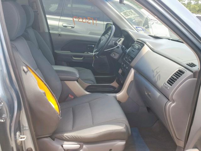 5FNYF28137B046072 - 2007 HONDA PILOT LX GREEN photo 5