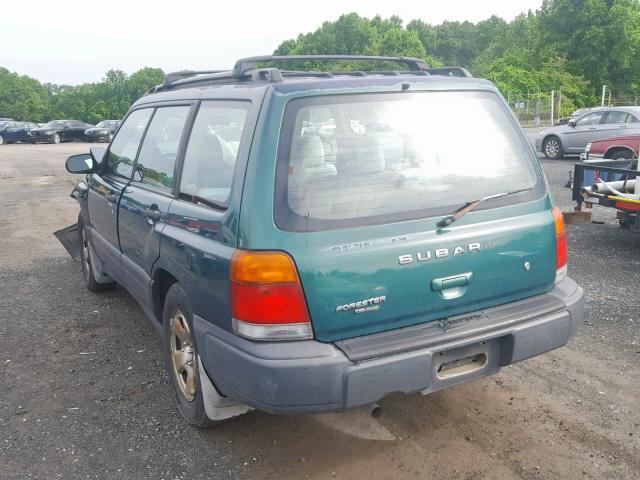 JF1SF6355WH782216 - 1998 SUBARU FORESTER L GREEN photo 3