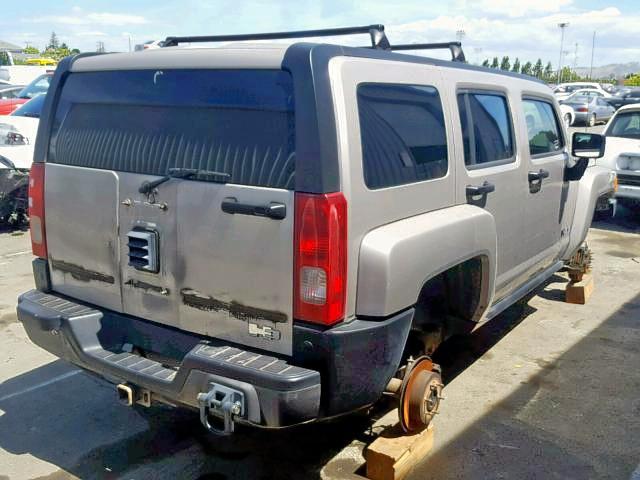 5GTDN136268197443 - 2006 HUMMER H3 GRAY photo 4