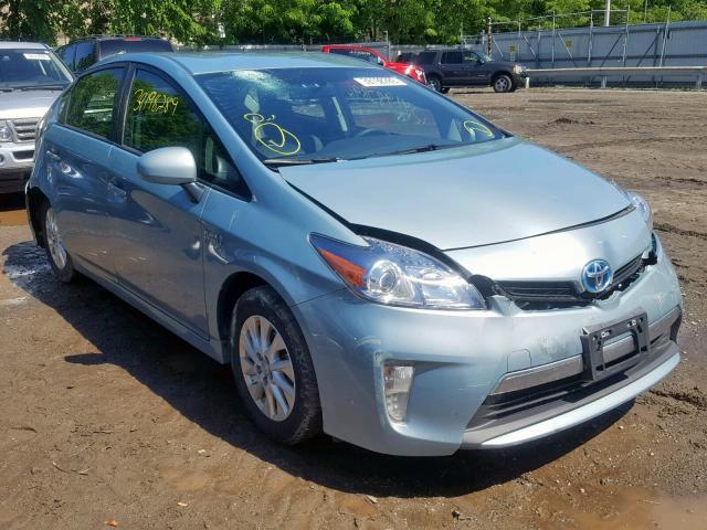 JTDKN3DP7D3044732 - 2013 TOYOTA PRIUS PLUG GREEN photo 1