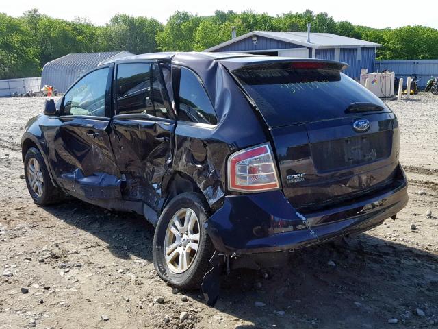 2FMDK48C47BA88346 - 2007 FORD EDGE SEL BLACK photo 3