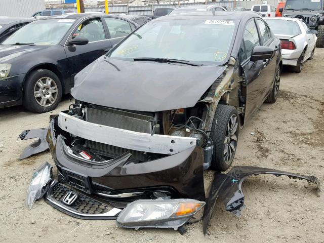 2HGFB2F97EH554288 - 2014 HONDA CIVIC EXL BROWN photo 2