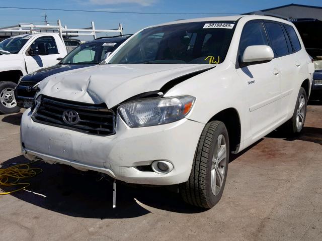 JTEES43A492142960 - 2009 TOYOTA HIGHLANDER WHITE photo 2