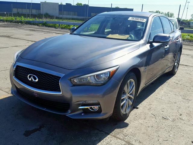 JN1BV7AR9EM688549 - 2014 INFINITI Q50 BASE GRAY photo 2