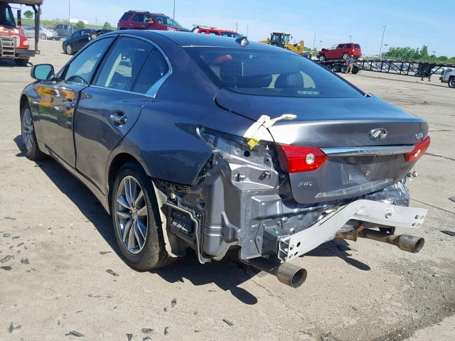 JN1BV7AR9EM688549 - 2014 INFINITI Q50 BASE GRAY photo 3