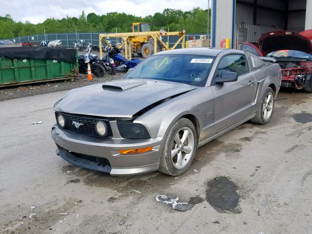 1ZVHT82H785106615 - 2008 FORD MUSTANG GT GRAY photo 2