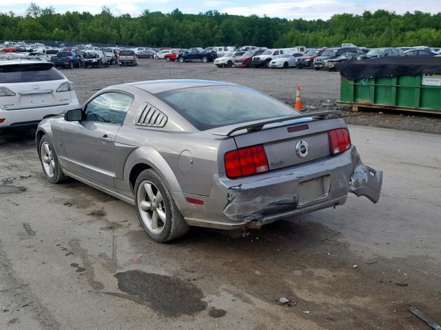 1ZVHT82H785106615 - 2008 FORD MUSTANG GT GRAY photo 3