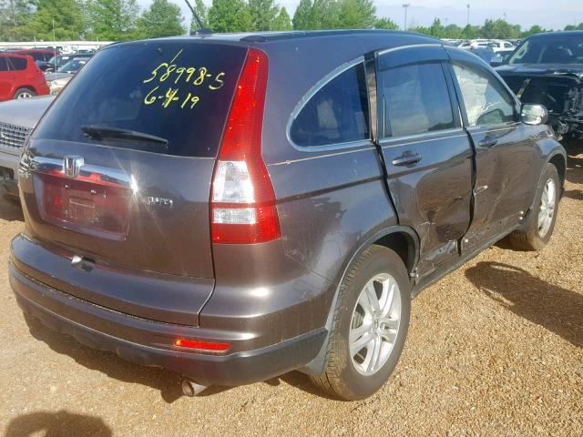 5J6RE4H79AL069796 - 2010 HONDA CR-V EXL BROWN photo 4