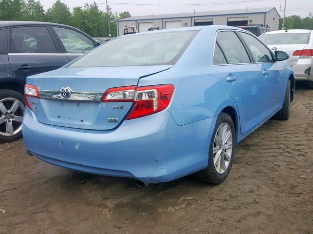 4T1BD1FK0CU060879 - 2012 TOYOTA CAMRY HYBR BLUE photo 4