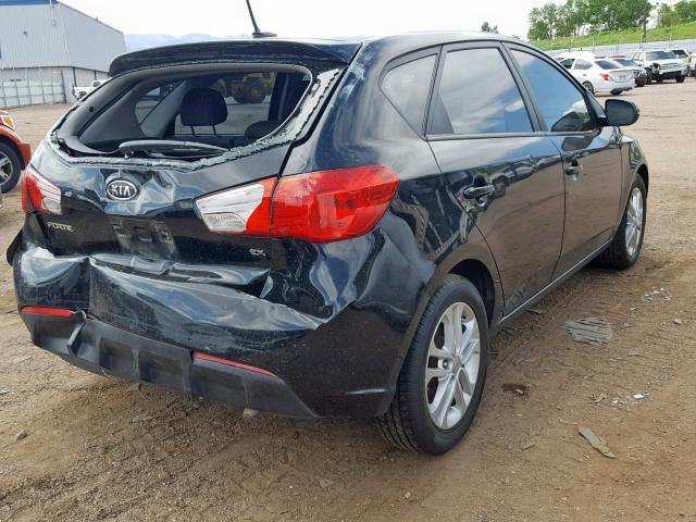 KNAFU5A22C5592582 - 2012 KIA FORTE EX BLACK photo 4