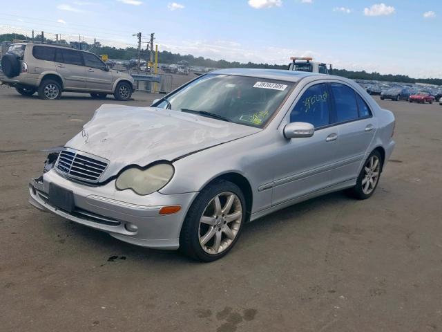 WDBRF40J54A545681 - 2004 MERCEDES-BENZ C 230K SPO SILVER photo 2