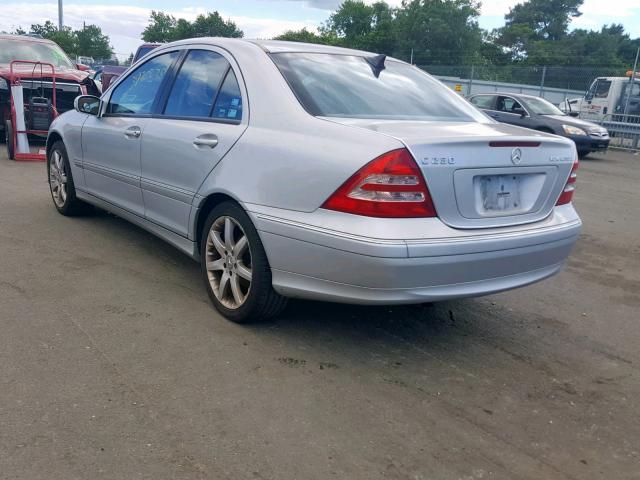 WDBRF40J54A545681 - 2004 MERCEDES-BENZ C 230K SPO SILVER photo 3