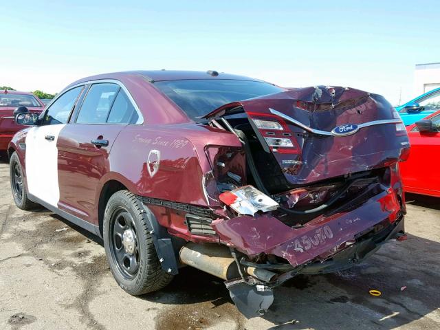 1FAHP2MK7FG150375 - 2015 FORD TAURUS POL MAROON photo 3