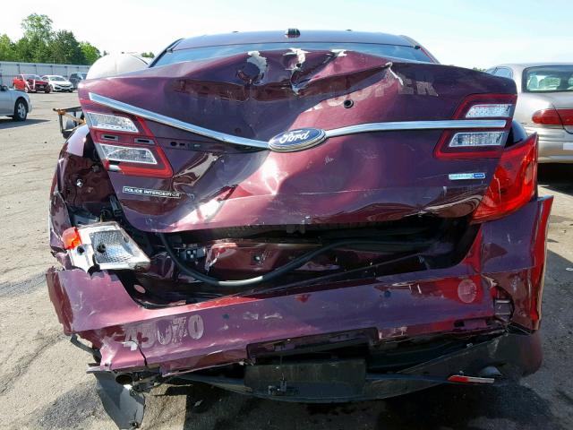 1FAHP2MK7FG150375 - 2015 FORD TAURUS POL MAROON photo 9