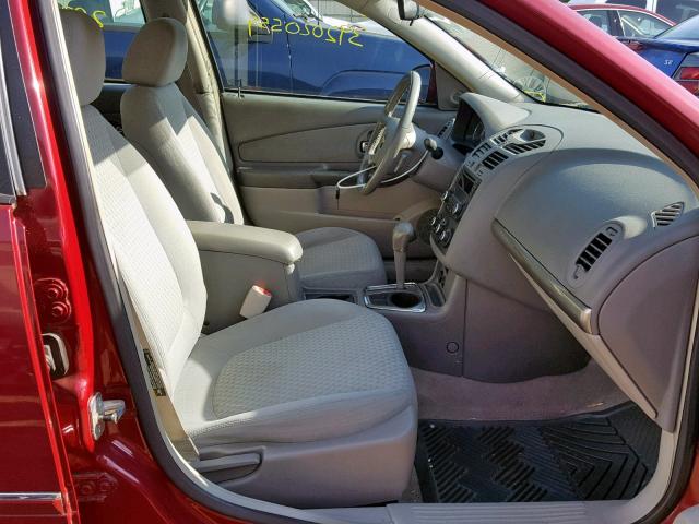 1G1ZT61826F287281 - 2006 CHEVROLET MALIBU MAX ბურგუნდია ფოტო 5