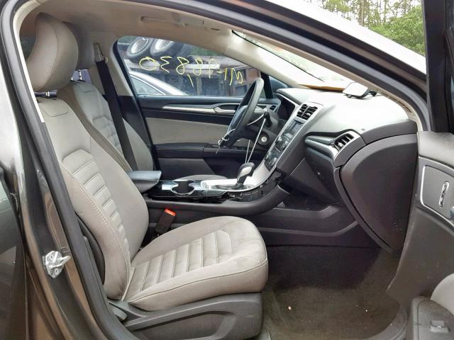 3FA6P0G70FR213196 - 2015 FORD FUSION S GRAY photo 5