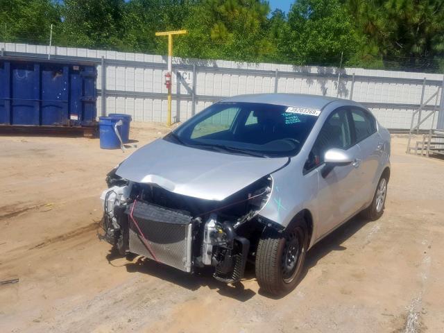 KNADM4A32F6501108 - 2015 KIA RIO LX SILVER photo 2