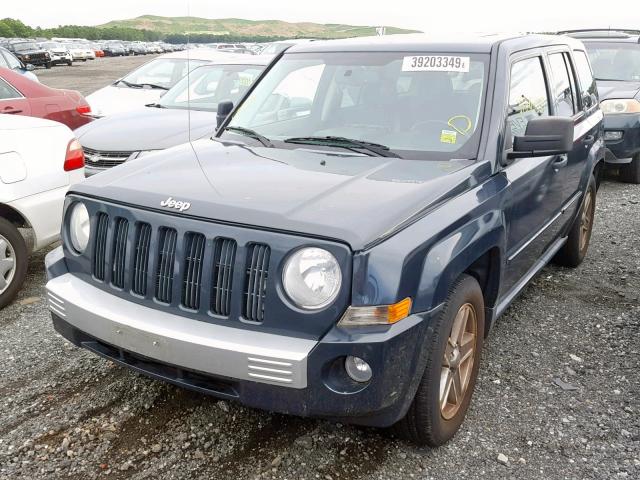 1J8FF48W07D372247 - 2007 JEEP PATRIOT LI BLUE photo 2