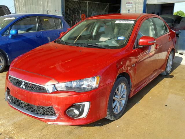 JA32U2FU9GU001474 - 2016 MITSUBISHI LANCER ES RED photo 2