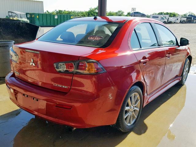 JA32U2FU9GU001474 - 2016 MITSUBISHI LANCER ES RED photo 4