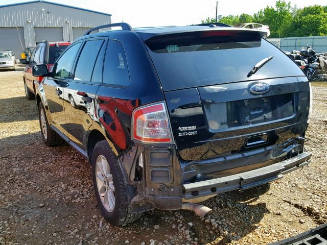 2FMDK36C78BA83544 - 2008 FORD EDGE SE BLACK photo 3