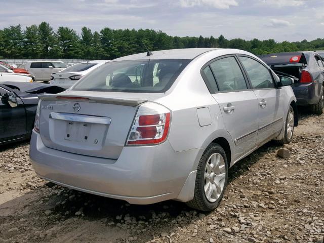 3N1AB6AP1CL703274 - 2012 NISSAN SENTRA 2.0 SILVER photo 4