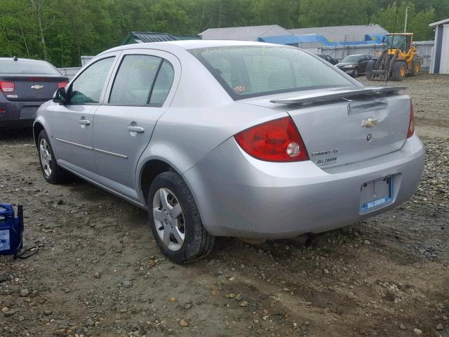 1G1AL55F777231218 - 2007 CHEVROLET COBALT LT SILVER photo 3