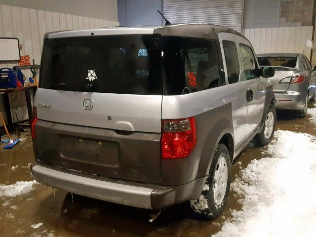 5J6YH28523L028676 - 2003 HONDA ELEMENT EX SILVER photo 4