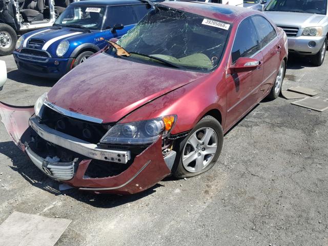 JH4KB16546C000861 - 2006 ACURA RL RED photo 2