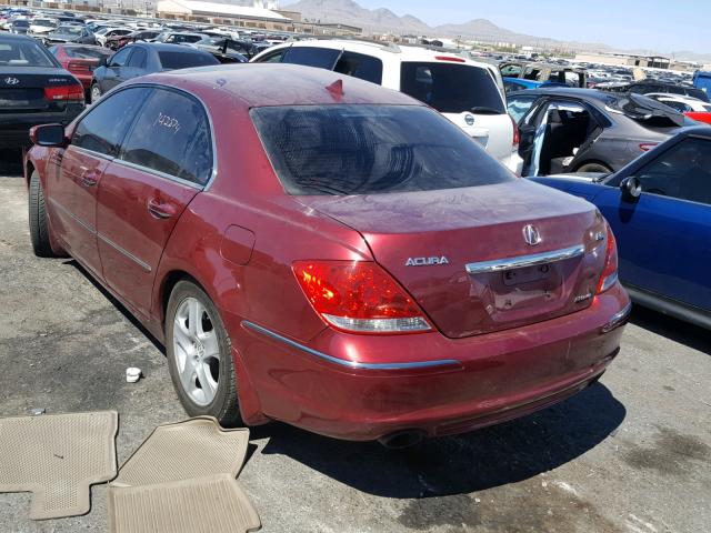 JH4KB16546C000861 - 2006 ACURA RL RED photo 3