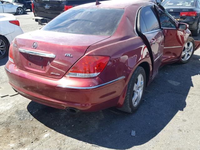 JH4KB16546C000861 - 2006 ACURA RL RED photo 4
